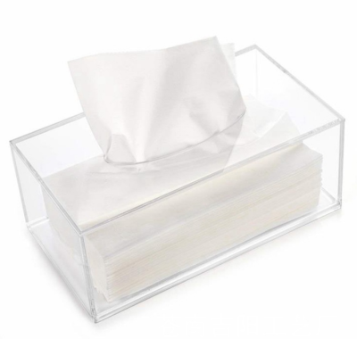 Plastic Transparent Acrylic Tissue Box Hotel Guest Room Tissue Box