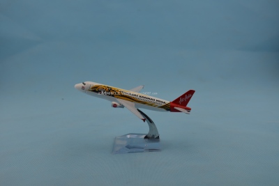 Aircraft Model (16cm Asian Airlines A320 Tiger Painting) Alloy Aircraft Model Simulation Aircraft Model
