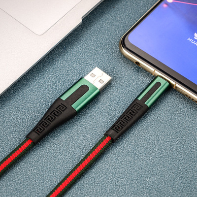 Direct Application of Android Aluminum Alloy bu wen Noodles Fast Charging Line Type-c Ann Color Braided Wire Apple