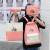 Harajuku Backpack Four-Piece Student Schoolbag Female Korean Junior High School Student College Style Printing Color Contrast Big Bag