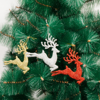 Christmas Decoration Supplies Little Dear R'deer Christmas Tree Decoration Pendant Onion Pink Deer Gold Silver Red