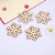 Wood Color Carved White Body Wood Piece Christmas Holiday Party Decorations Wooden Christmas Snowflake Hanging Pieces with Hemp Rope