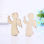 Factory Direct Sales White Body Laser Wood Piece Christmas Holiday Party Decorations Wooden Christmas Angel Hanging Pieces with Hemp Rope