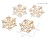 Wood Color Carved White Body Wood Piece Christmas Holiday Party Decorations Wooden Christmas Snowflake Hanging Pieces with Hemp Rope