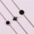 Black Epoxy Titanium Steel Four-Leaf Clover Roman round Bracelet Fashion Ornament Bracelet