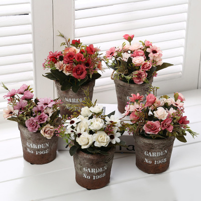 Creative Best-Seller Artificial Flower Plant Decoration Pot Nordic Greenery Decoration Home Eternal Flower Valentine's Day Gift