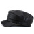 Internet Famous Hat Female Korean Ins All-Matching Flat-Top Cap Black Pu Navy Hat Student Trendy Shopping Cap