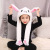 Same Type as TikTok Rabbit Hat Movable Ears Net Red Rabbit Funny Hat Glowing Rabbit Hat Factory Direct Sales