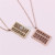 Titanium Steel Fortune Abacus Necklace Light Luxury Minority Sweater Chain Simple Chinese Style All-Match Fashion Accessories