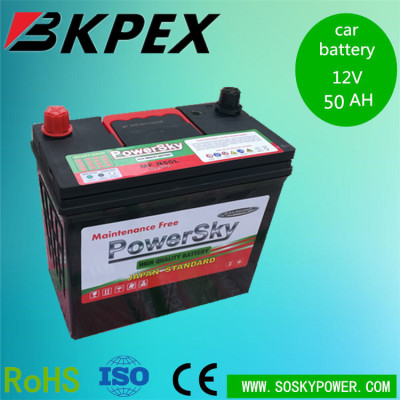 New  Car Maintenance-Free Battery 50Ah Lead-Acid Maintenance-Free Car Battery Foreign Trade Export Car Battery