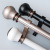 New Chinese Style Curtain Rod Simple White Black Mute Aluminum Alloy Roman Rod Single and Double Poles Customized Curtain Track