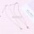 Titanium Steel Rose Gold Double Ring Necklace Clavicle Chain Colored Gold Pendant Ornaments Simple Cold Style Set Chain Necklace