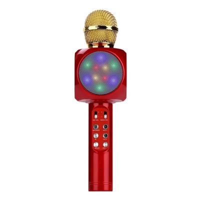 Popular Mobile Phone Karaoke Gadget Family KTV Wireless Color Light Microphone Karaoke Bluetooth Home Microphone