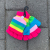 Children's All-Acrylic Knitted Striped Flip Student Gloves
