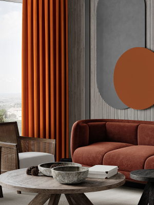 2020 Popular Curtain Full Shading Nordic Simple Bedroom Thermal Insulation and Sun Protection Orange Light Luxury Sunshade Velvet Cloth New