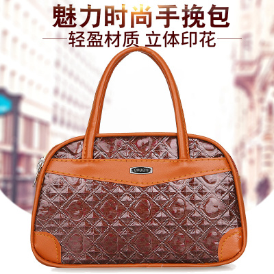 Women's Bag New Versatile Middle-Aged Mom Shopping Bag Fashion Mini Hand Bag Multi-Layer Portable Change Small round Bag