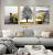 Crystal Baked Porcelain Crystal Porcelain Painting Triple Living Room Decorative Painting Modern Minimalist Mural Sofa Wall Painting Customizable