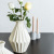 Vase Ceramic Crack Glaze Origami Lines Simple Nordic Ornaments Flower Arrangement Living Room White Home Accessories