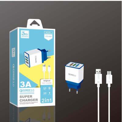 LDO Series New 2A 3usb Charger Data Cable Set 5G Charger