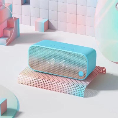 to TM Genie in Sugar Blue Smart Speaker Hard Candy Cube Sugar Bluetooth Audio AI Alarm Clock Voice Intelligence