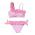 New Children's Swimsuit Female Generation Hair Split Baby Pink Lace Swimsuit Children's Bikini