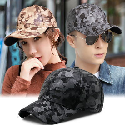 Hat Autumn and Winter New Fashion Graffiti Camouflage Suede Thickened Warm Baseball Cap Men and Women Outdoor Casual Peaked Cap