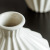 Vase Ceramic Crack Glaze Origami Lines Simple Nordic Ornaments Flower Arrangement Living Room White Home Accessories