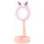 Cartoon Led Lighted Makeup Mirror Desktop Telescopic Folding Beauty Fill Light Dormitory Multi-Function Reading Charging Lamp