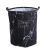 Cross-Border Hot Sale Cotton and Linen Marbling Dirty Clothes Bucket Foldable Waterproof Dirty Clothes Basket round Storage Bucket Currently Available