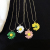 New stainless steel necklace sunflower NECKLACE COLOR sunflower flower flower necklace stainless steel jewelry factory d
