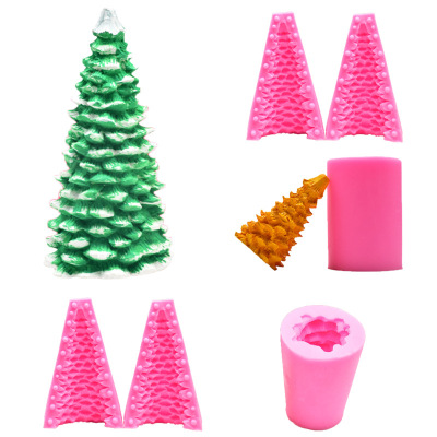 DIY Baking Model Christmas Tree Cake Mold 3D Silicone Mold Cedar Christmas Tree Baking Mold Fondant Mould