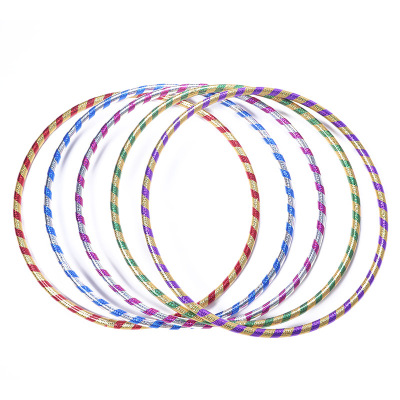 Creative New 2.4cm Two-Color Laser Hula Hoop Plastic Tube Weight Loss Fitness Thin Sports Equipment Wholesale