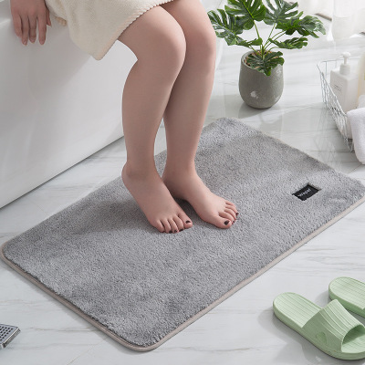 Factory Direct Sales Home New Microfiber Super Soft Bathroom Mat Absorbent Floor Mat Simple Door Kitchen Carpet Customizable