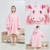 Cartoon Animal One-Piece Pajamas Pink Starry Sky Wine Red Cold-Proof Clothes Bathrobe Night-Robe Men and Women Couple Thickened