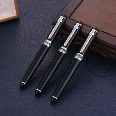 New Creative Metal Roller Ball Pen Customized Corporate Logo Ballpoint Pen Gift Fashion Neutral Signature Pen