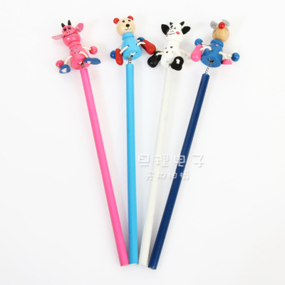 New Creative Cute Stationery Realistic Small Animal Spring Pencil Primary School Student Writing Implement Factory Wholesale