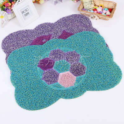 Factory Direct Sales Household PVC Environmental Protection Dust Removal Foot Mat Bath Safe and Non-Slipping Floor Mat PVC Loop Carpet Cat Foot Mat