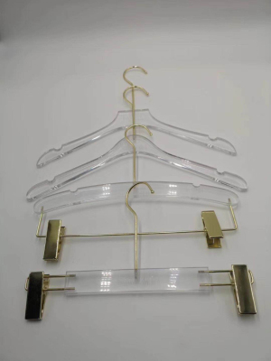Women Clothes Hanger Counter Genuine Clothing Store Special Acrylic Crystal Hanger Invisible Hanger Anti Shoulder Angle Non-Slip