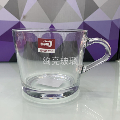 Transparent Glass  Cup Small Coffee Cup Teacup Water Cup Green Apple