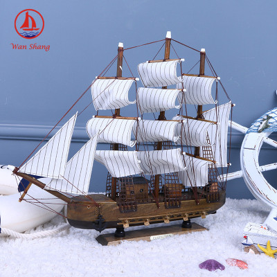 Office Simulation Model Home Decoration Assembly Sailboat Decoration Antique Distressed Crafts Sailboat Decoration