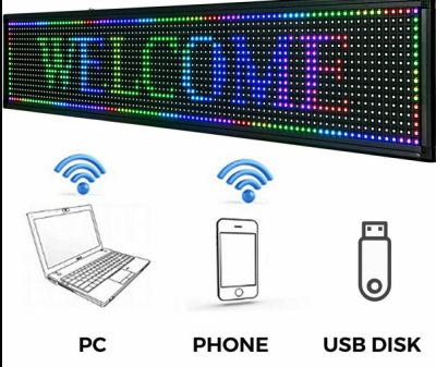 P10 indoor colorful led display mobile phone change words and computer software usb load programable sign board 