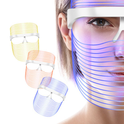 Beauty ThreeColor Spectrum Mask Facial Mask Instrument Skin Rejuvenation Household Small Bulb Color Light Beauty Mask