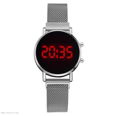 Best Seller in Europe and America Fashion Simple Milan Led Watch with Button Trendy round Student Sports Led Watch