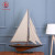 Sloop Sailboat Living Room Decoration American Sailboat Log Hand Painting Crafts Decoration Simulation Boat Wholesale