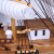 Original Wooden Sailing Boat Model Decoration Ship Model Transport Craft Decoration Office Handmade Simulation Wooden Boat