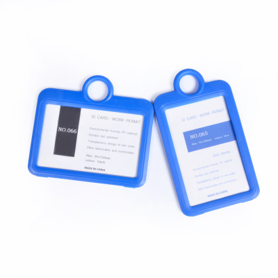Wholesale Pp ID Card Holder Transparent Student Card Cover Double-Sided Work ID Card Holder Horizontal and Vertical Name Tag Protective Cover Access Card Cover