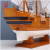 Painted Simulation Model Office Decoration American Sailboat Handmade Log Decorative Crafts Decoration Wholesale
