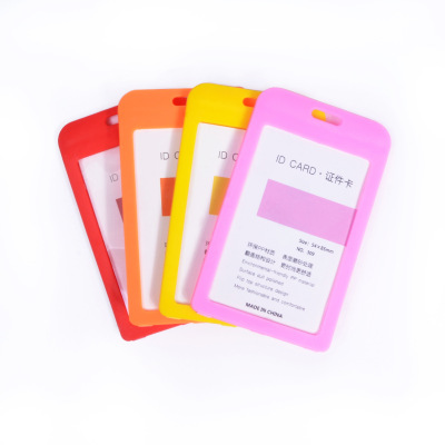 Factory Wholesale Pp Single-Sided ID Card Holder Student Card Cover Card Holder Card Sleeve Vertical Access Control Card Sleeve