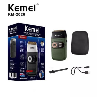 Kemei Kemei KM-2026 Military Large Capacity Lithium Battery LCD Display Two-in-One Stainless Steel Cutter Head Shaver