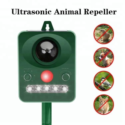 Outdoor Solar Energy Ultrasonic Bird Dispeller Animal Repeller Drive Dog Cat Mouse Repellent Snake Flash Bird Repellent